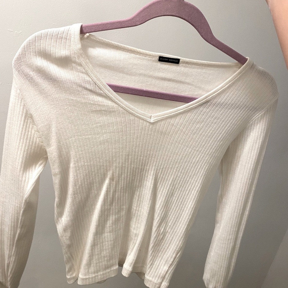 brandy melville white long sleeve